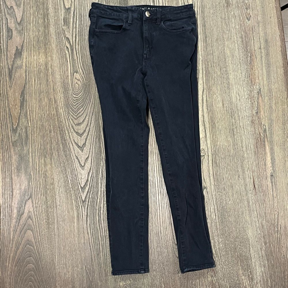 American Eagle Hi-Rise Jegging Skinny Jeans 360 Super Stretch Dark Wash Size 6